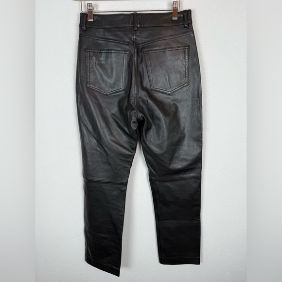 Reformation x Veda Cynthia Lamb Leather Pants Black 2 - Picture 8 of 14